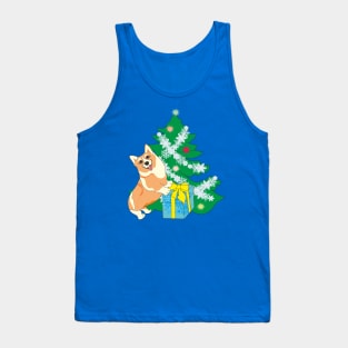 Merry Christmas with a corgi Tank Top